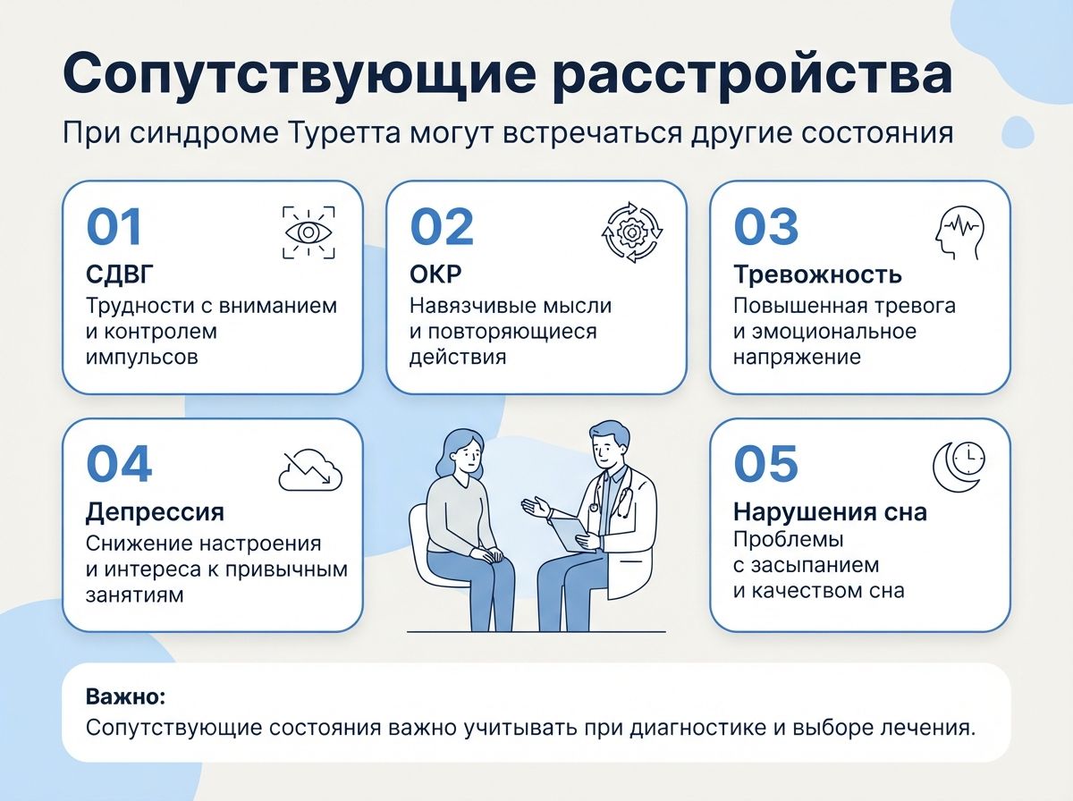 Лечение синдрома Туретта в Краснозаводске инфографика